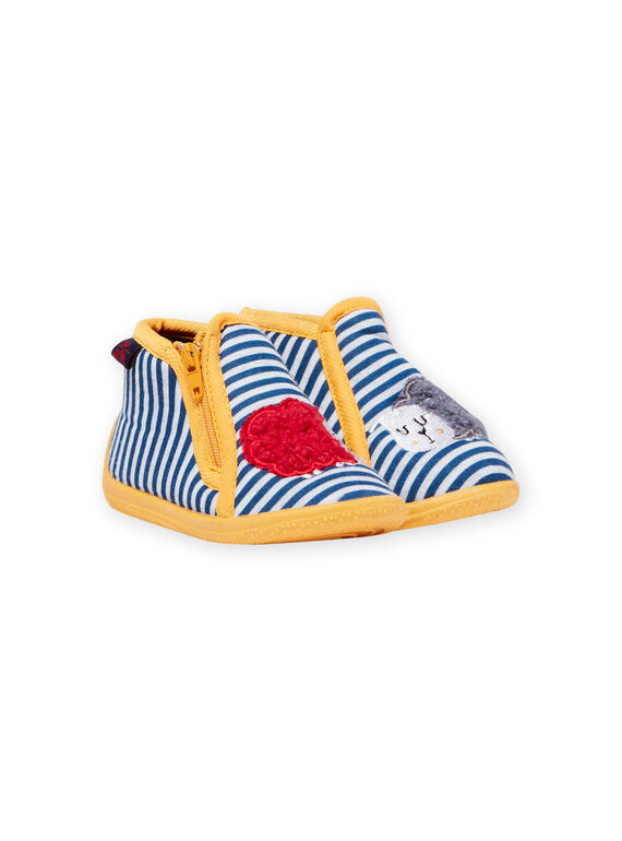 Chaussons gris chiné à rayures motifs moutons bébé garçon MUPANTSHEEP / 21XK3832D0A943