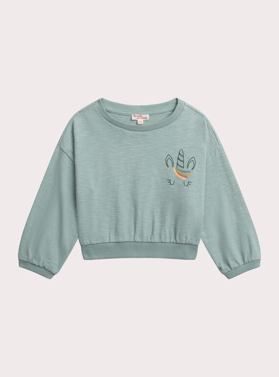 Tee Shirt Manches Longues Vert XACOTEE3 / 25W901O4TMLG610