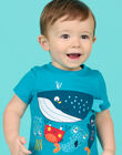 T-shirt manches courtes bleu bébé garçon NUFICTI2 / 22SG10U1TMCC215