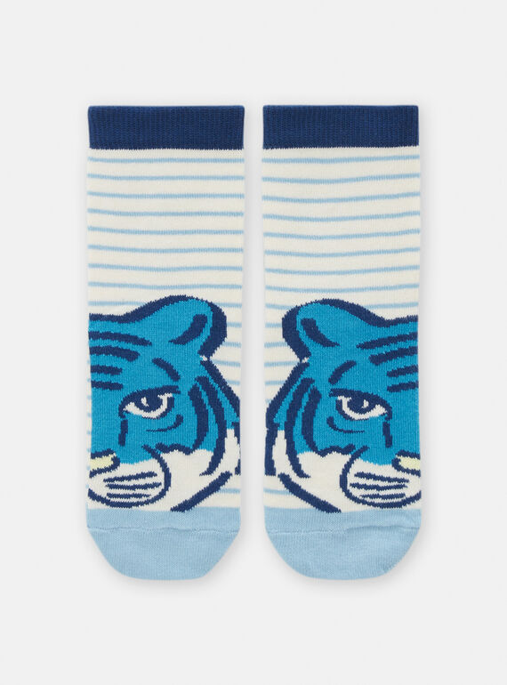 Chaussettes rayées à motif tigre pour garçon TYOJOCHO2 / 24SI0289SOQA002