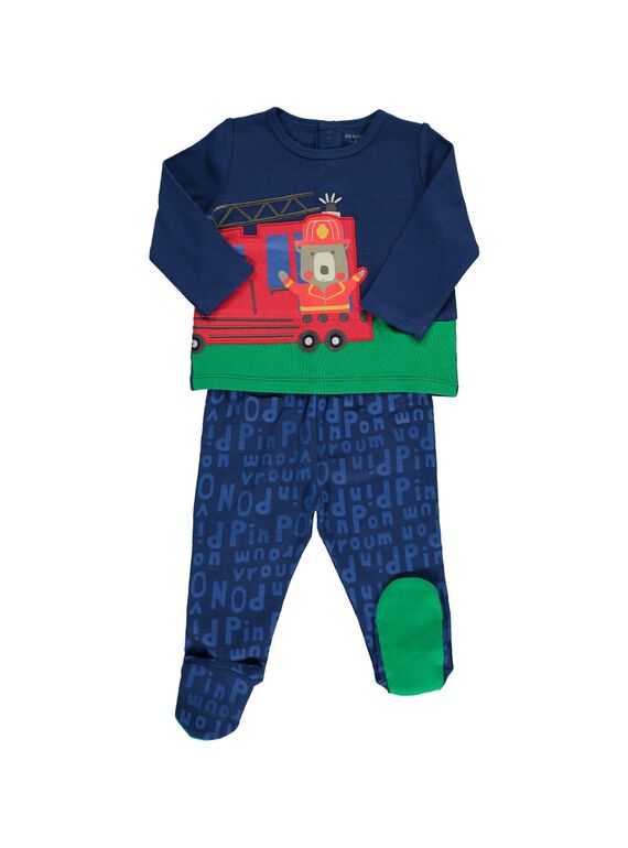 Pyjama en coton bébé garçon DEGAPYJPOM / 18WH1442PYJ070