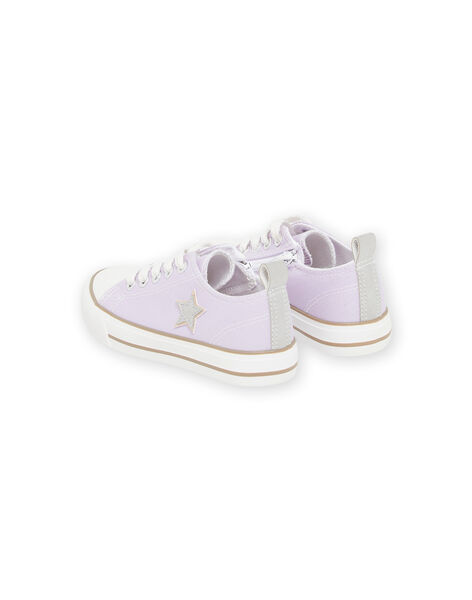 Baskets en toile mauve à motif étoile RATOILMAUV / 23KK3574D16328