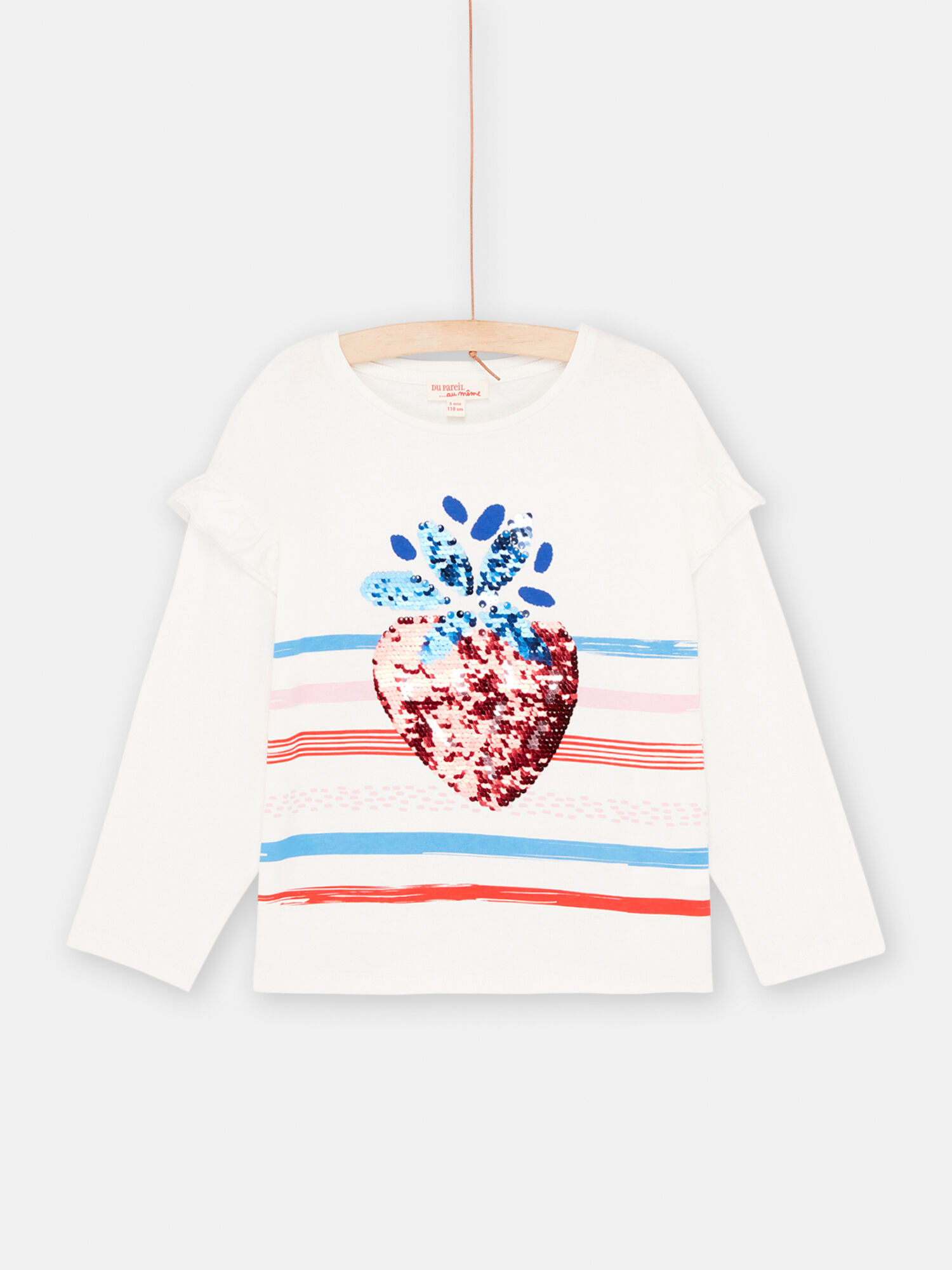T shirt fille paillettes reversibles on sale