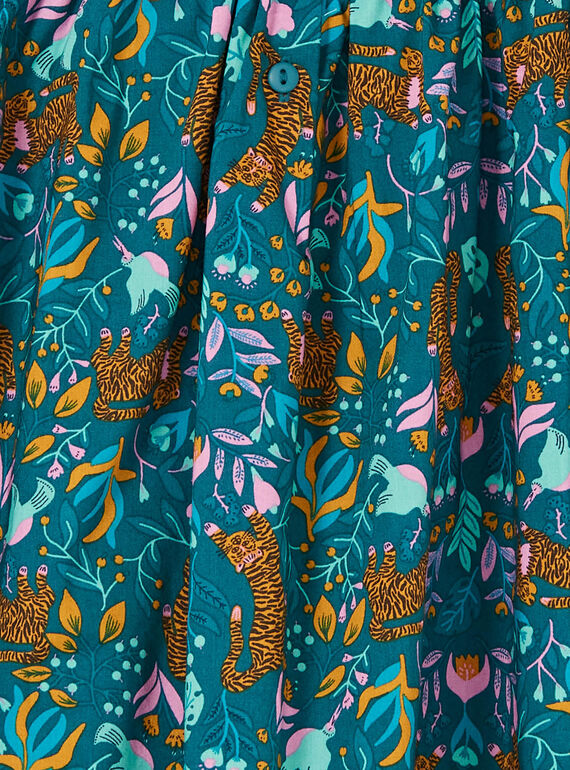Robe sans manche, imprimé tigre et fleurs LAVEROB1 / 21S901Q2ROB714