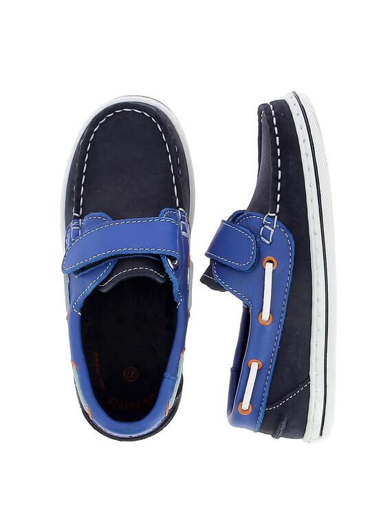 Chaussure bateau en cuir garçon CGBATVEL / 18SK36W1D4NC218