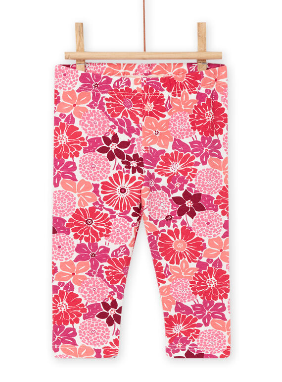 Legging rose imprimé bébé fille NYIFLALEG / 22SI09R1CAL001