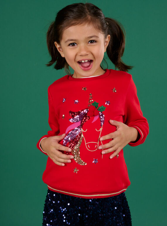 Sweat à manches longues à motif licorne de Noël PANOSWEA / 22W901V1SWEF529