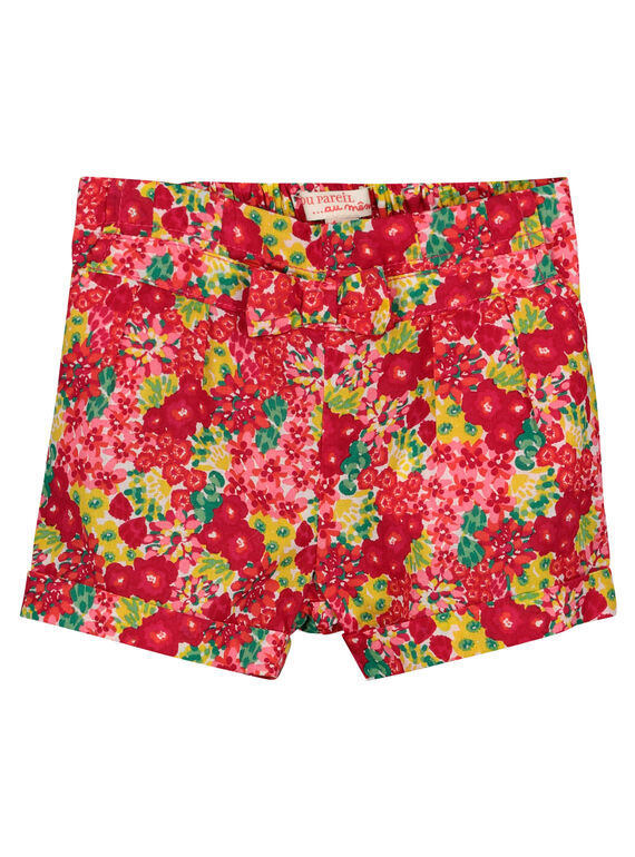 Short fleuri bébé fille FIYESHO1 / 19SG09M1SHO000