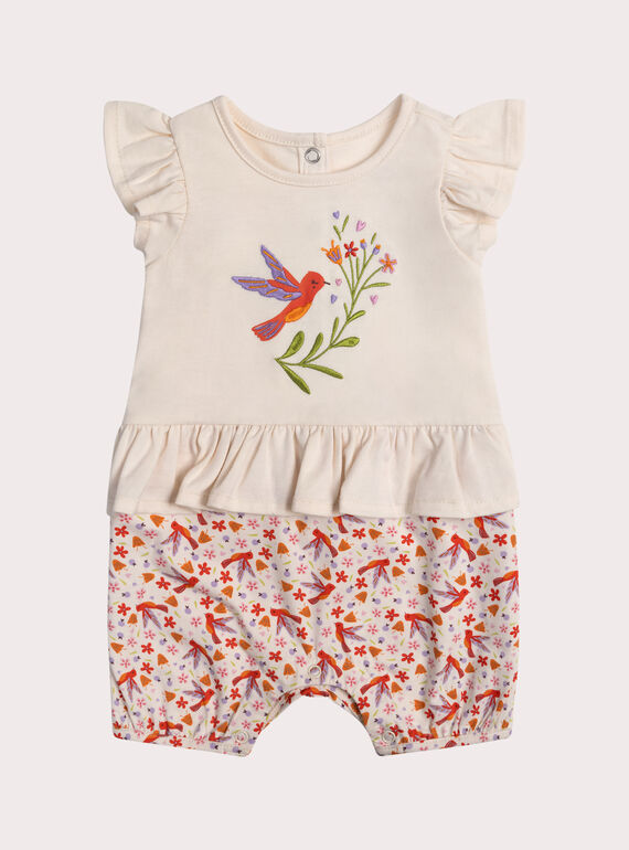 Grenouillère colibri pour bébé fille WEFIGRECOL / 25SH13V5GRE114