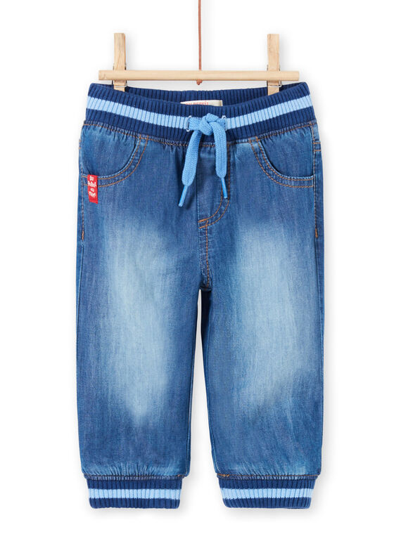 Jean denim élastiqué bébé garçon MUJOJEAN / 21WG1011JEAP274