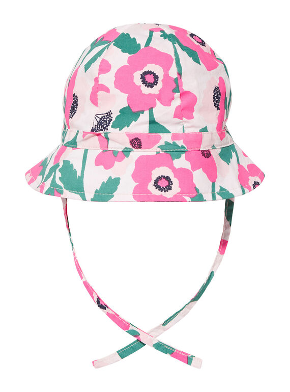 Chapeau bébé fille à fleurs rose JYIPOECHAP2 / 20SI09G2CHA301