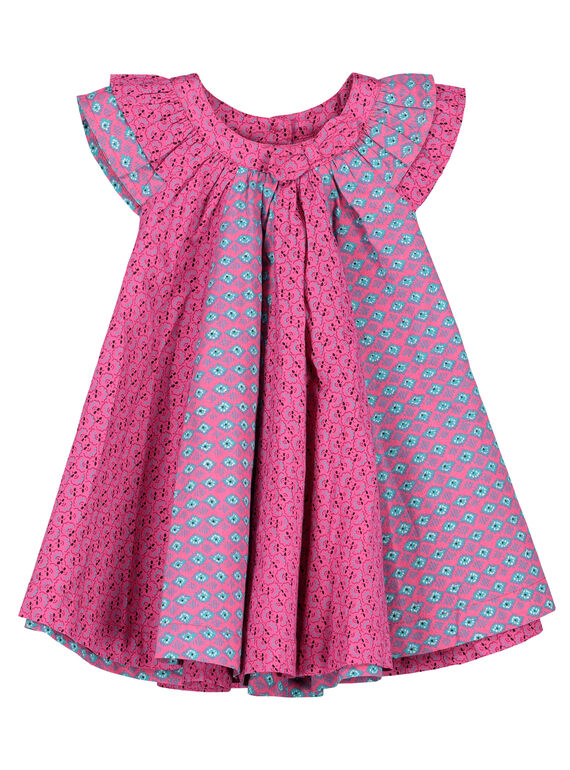 Robe en popeline bébé fille FITUROB4 / 19SG09F4ROB712