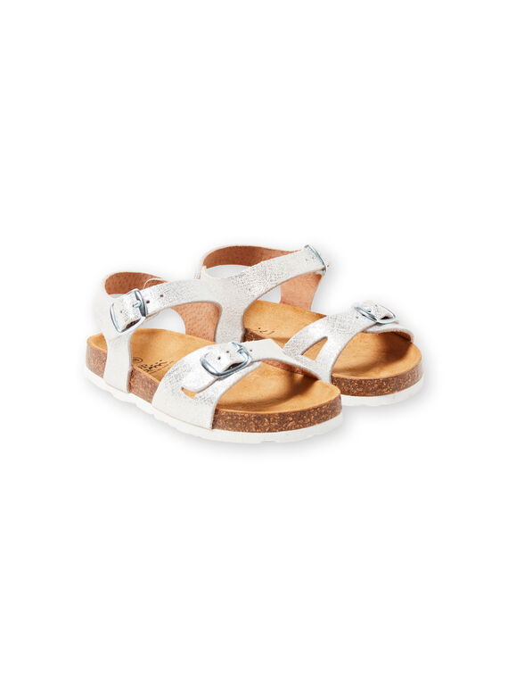 Sandales argentées enfant fille LFNUARGENT / 21KK355QD0E956