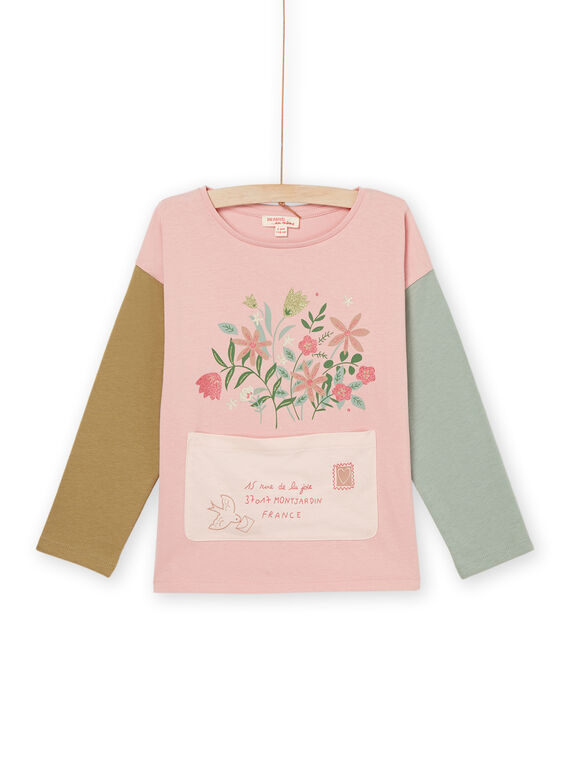 T-shirt à manches longues à animation bouquet de fleurs PARHUTEE4 / 22W901Q5TML303