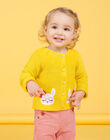 Cardigan jaune mimosa bébé fille NILUCAR / 22SG09P1CARB105
