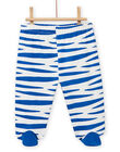 Pyjama écru chiné et bleu bébé garçon NEGAPYJZEB / 22SH14G2PYJ006