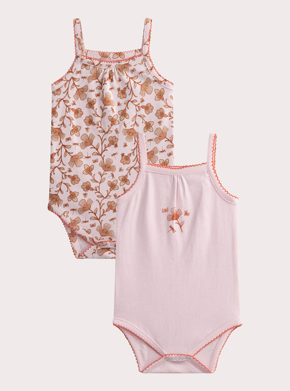 Body lingerie fleurs lot de 2 pour bébé fille WEFIBODIND / 25SH13D1BDL309