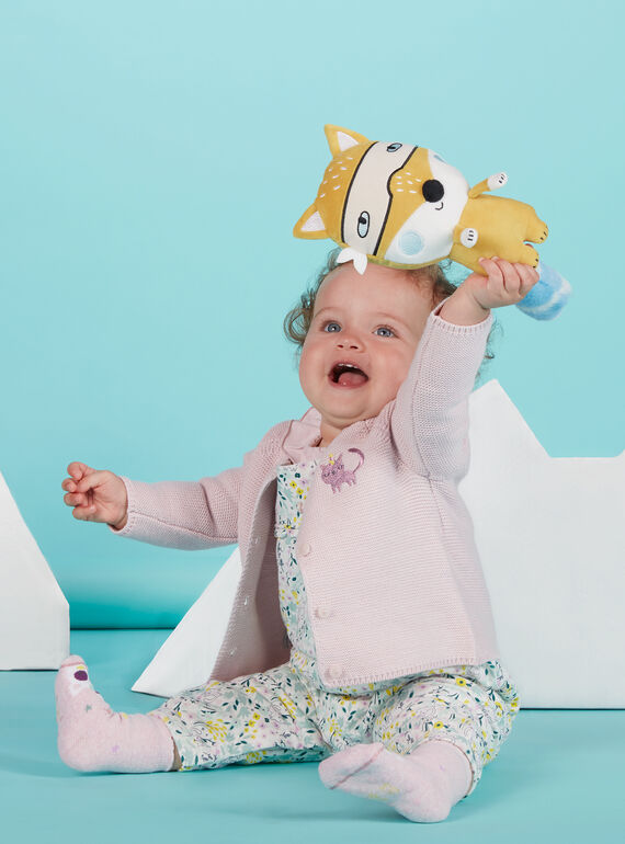 Gilet en tricot parme avec lurex bébé fille KIBOCAR1 / 20WG09N1CARH707