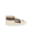 Chaussons en cuir beiges à motif chien RUCHOSDOG / 23KK3841D3S080