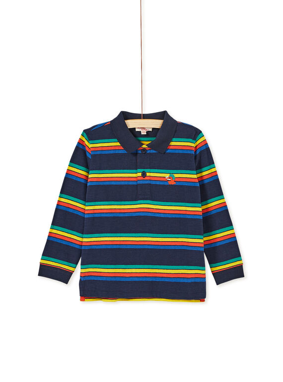 Polo manches longues multicolore enfant garçon. KOREPOL / 20W902G1POL705