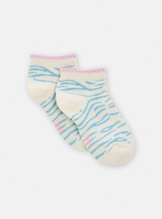 Chaussettes à rayures tigrées pour fille TYADECHO / 24SI0187SOQ001