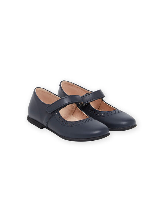 Babies à bride en cuir lisse bleu marine NABABSONIA / 22KK3551D13070