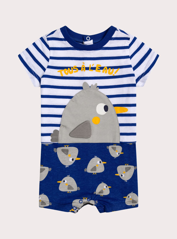 Grenouillère pigeons pour bébé garçon WEGAGREMOU / 25SH14V4GRE000
