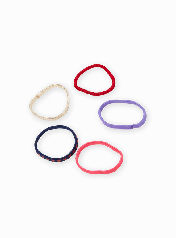 Lot de 4 élastiques assorties nuds enfant fille MYAJOELA2 / 21WI01S7ELAB106
