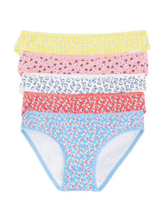 Lot de cinq culottes enfant fille / semainier de culottes JEFALOTSEM3 / 20SH11V1SLIF506