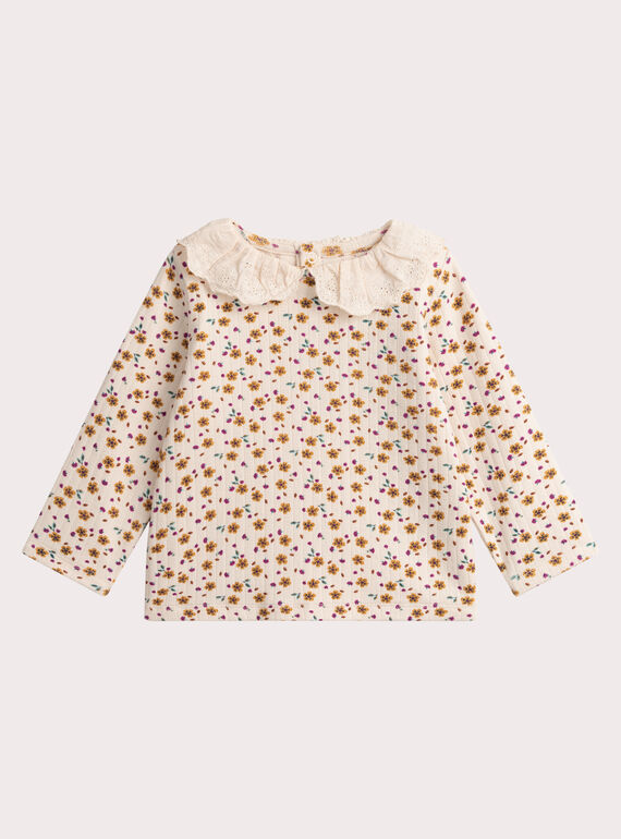 Brassière manches longues à imprimé fleuri pour bébé fille VIBABRA / 24WG09Q1BRA311