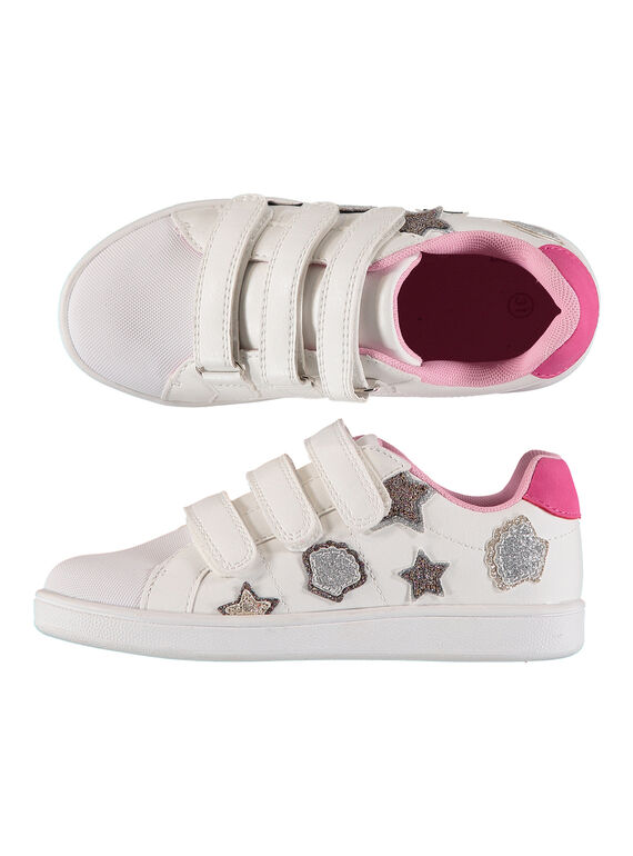 Basket ville avec patchs pailletés fille FFBASPATCH / 19SK3533D3F000