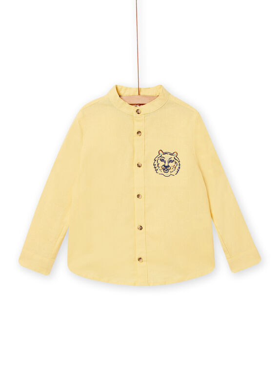 Chemise jaune enfant garçon NOBACHEM2 / 22S90213CHM114