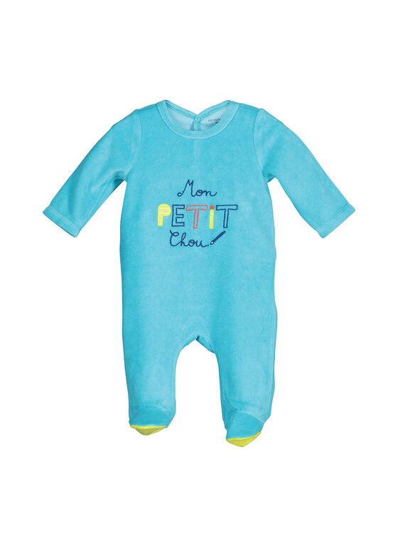 Dors-bien en velours bébé garçon FEGAGRETYP / 19SH1445GRE202
