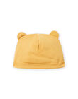 Bonnet jaune mimosa à oreilles naissance mixte NOU1BON2 / 22SF4242BNAB105