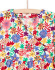 Robe kimono imprimé fleuri coloré enfant fille MAMIXROB2 / 21W901J3ROB009