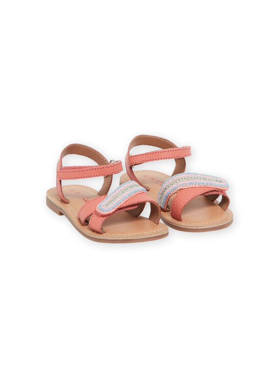 Sandales corail en cuir RASANDVELC / 23KK3568D0E415