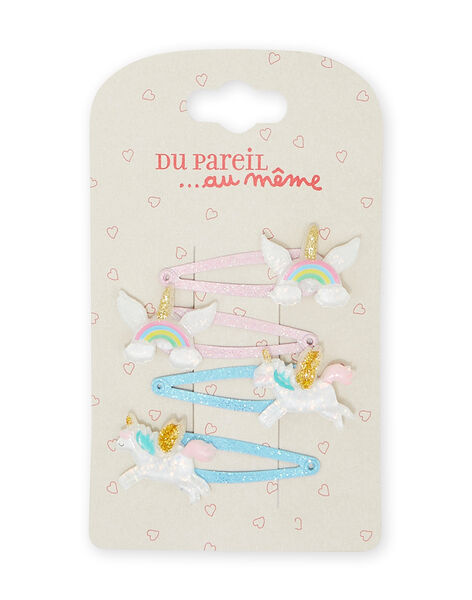 Lot de 4 barrettes fantaisie enfant fille NYAJOCLIC15 / 22SI01B3BRT957