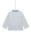Polo à rayures bleu et blanc bébé garçon MUPLAPOL / 21WG10O1POL216