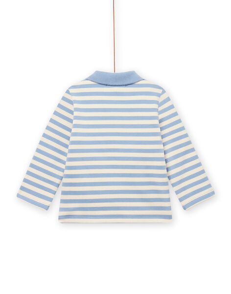 Polo à rayures bleu et blanc bébé garçon MUPLAPOL / 21WG10O1POL216