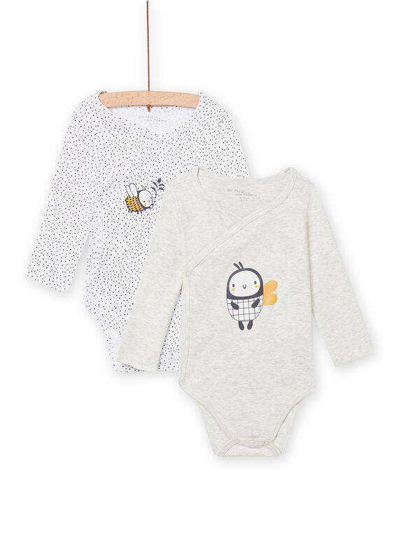 Lot de 2 bodys à motif abeille naissance garçon NOU1BOD6 / 22SF0441BDNJ920