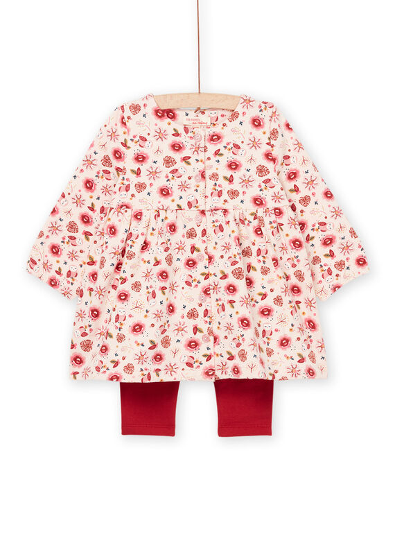 Robe à manches longues à imprimé et legging uni PIPRAENS / 22WG09S1ENS301