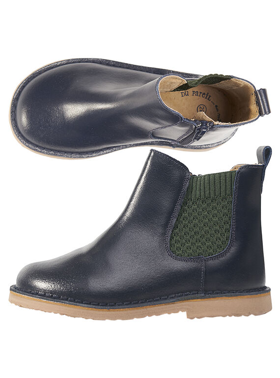 boots bebe garcon style chelsea dessus cuir – na! vert bottes et chaussures  montantes bebe