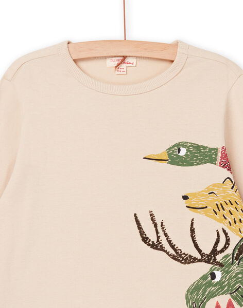 T-shirt manches longues à motifs animaux de la forêt PORHUTEE4 / 22W902Q1TMLA016