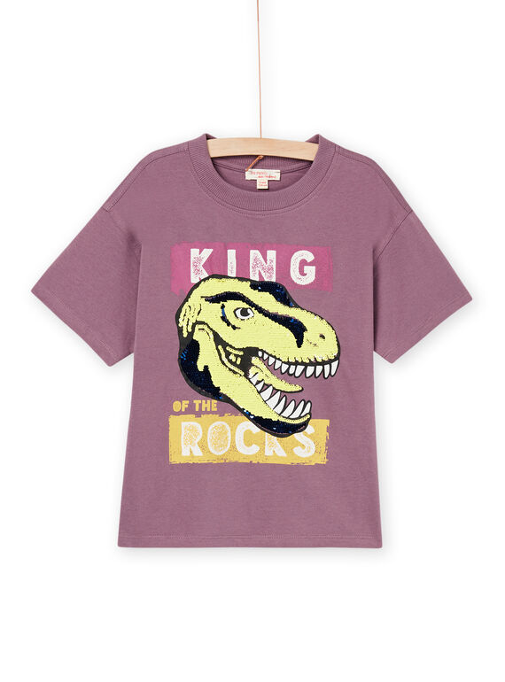 T-shirt à motif dinosaure fluorescent et lettrage ROMAGTI1 / 23S902T3TMC712