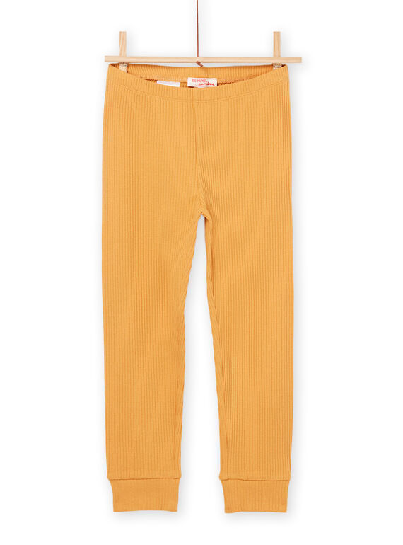 Legging uni jaune PYAJOLEG6 / 22WI01D3CALB107