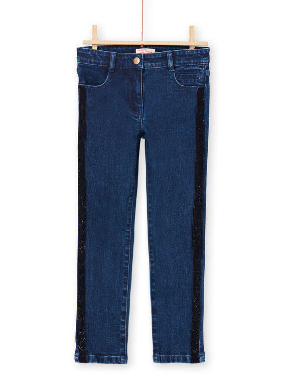 Jean bandes à paillettes enfant fille MATUJEAN / 21W901K1JEAP274