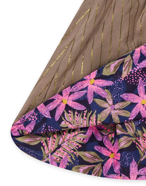 Jupe réversible à imprimé fleuri kaki PAKAJUP / 22W901L1JUPC211