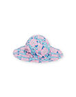 Chapeau bleu pétrole à imprimé fleuri bébé fille NYIFICCHA / 22SI09C4CHA215