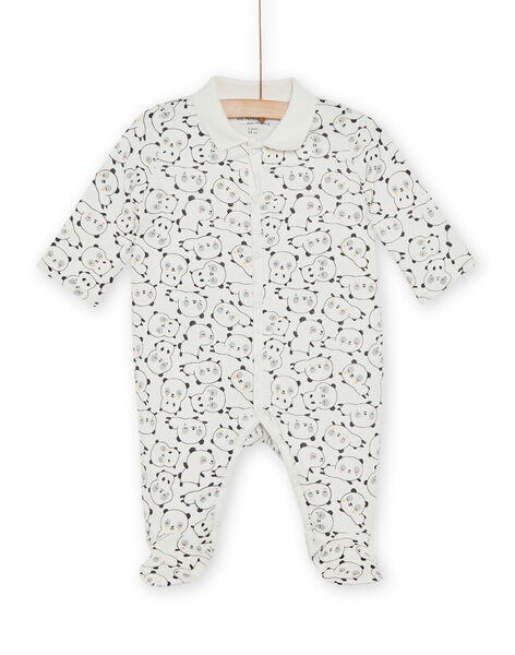Grenouillière à imprimé panda POU1GRE3 / 22WF0481GRE001