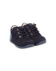 Bottillons bicolore en croûte de cuir bleu PUBOTIBICO / 22XK3875D0F070